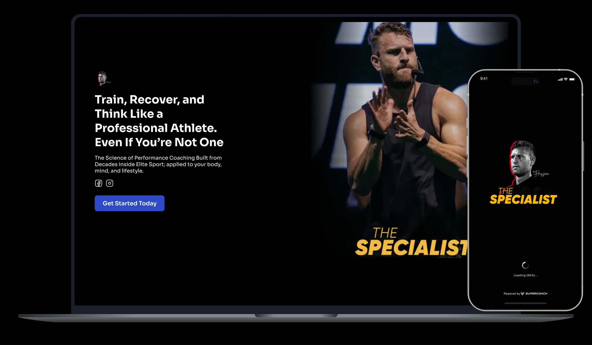 Hussein’s SuperCoach dashboard — client overview and program builder
