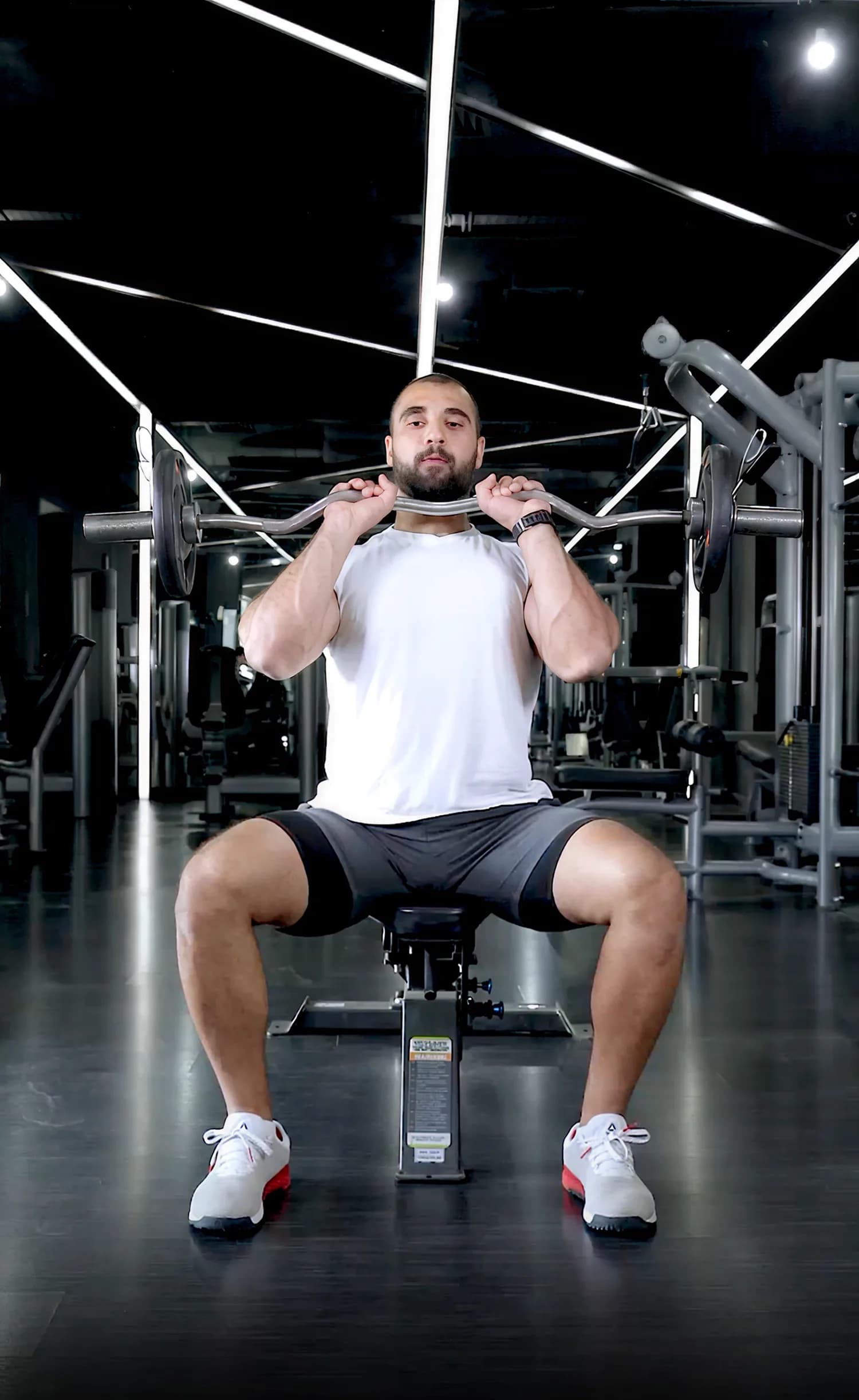 Seated Close Grip Shoulder Press