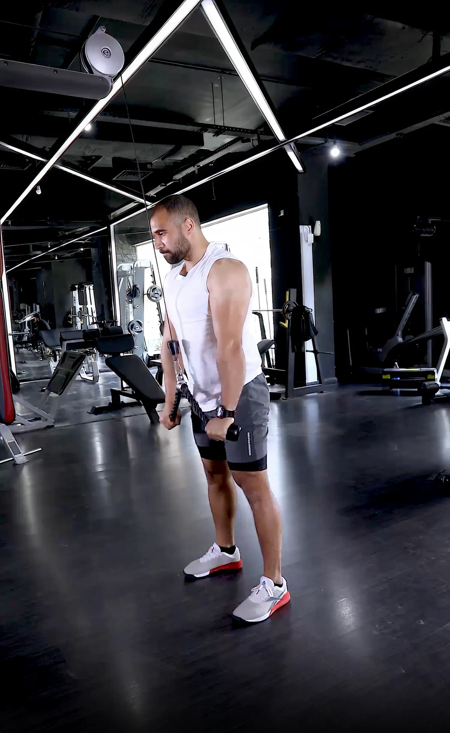 Cable Rope Triceps Push Down