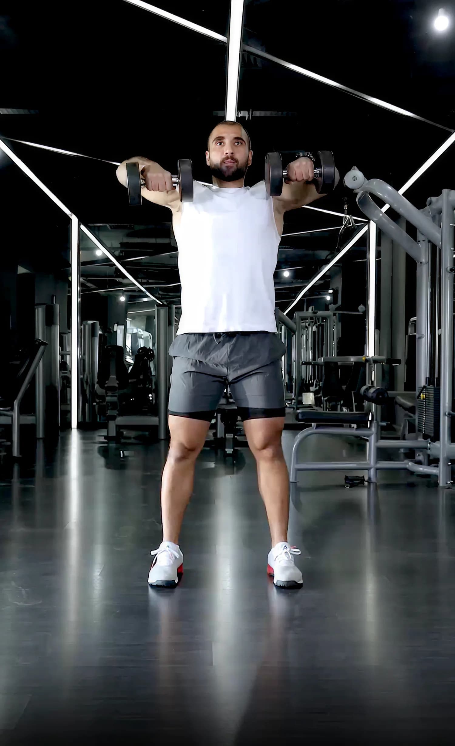 Dumbbell Shoulder Dual Upright Row